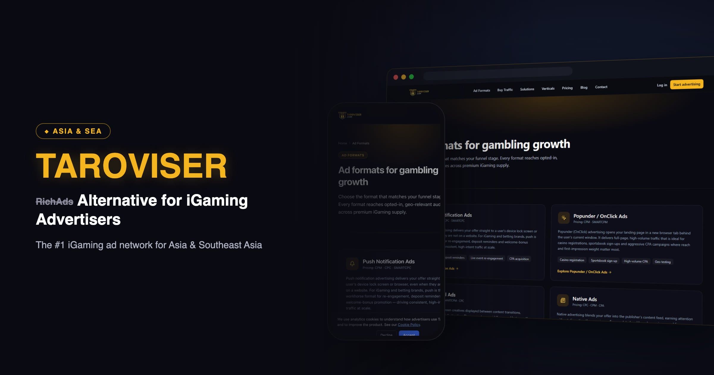 RichAds Alternative for iGaming Advertisers: Why Taroviser Wins on Anti-Fraud, Pricing, and Asia